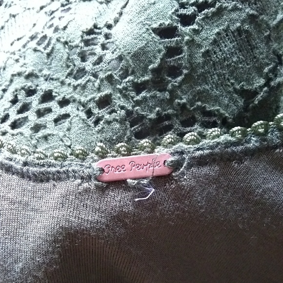 Free People green lacy dress - Picture 6 of 6